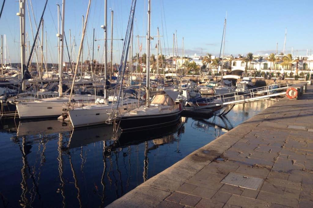 Schoene Wohnung Direkt Am Meer Mit Meerblick, Wlan Puerto De Mogan Luaran gambar