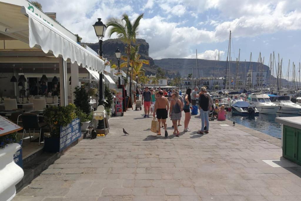 Schoene Wohnung Direkt Am Meer Mit Meerblick, Wlan Puerto De Mogan Luaran gambar
